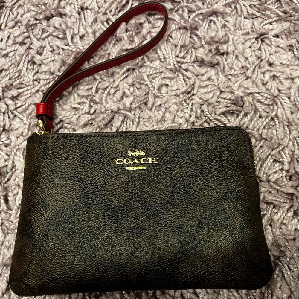 Coach Brown Wristlet